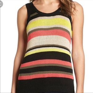 Halogen Multicolor Tank Top Sweater Size M